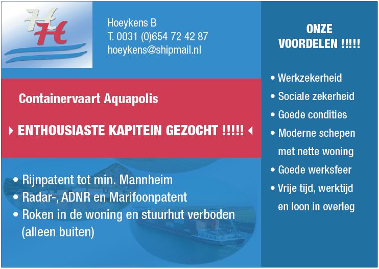 Enthousiaste kapitein gezocht! Enthousiaste kapitein gezocht!