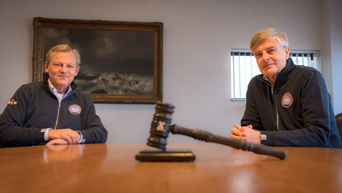 KNRM lintje Rutger van Slobbe Rutger van Slobbe en Frits van Bruggen KNRM