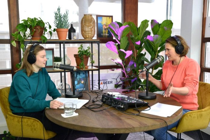 Navingo Podcast Anna Koper en Coco Kossmann tijdens Navingo Career Podcast