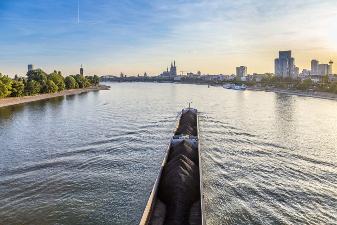 skyline of Cologne with river Rhine