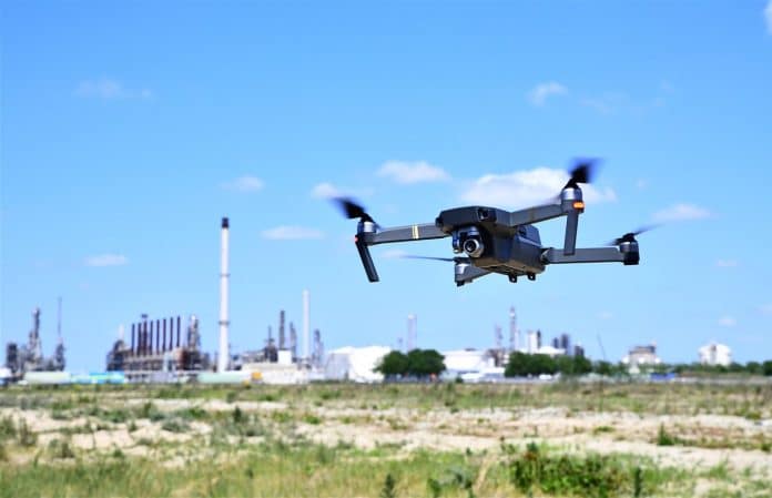 vliegende drone