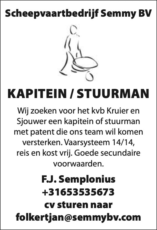 Kapitein of Stuurman met patent